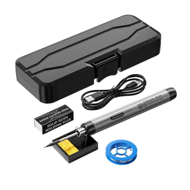 Soldador USB soldador eléctrico caja de almacenamiento resistente herramientas de soldadura para Gris