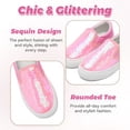 thumbnail image 2 of Kids Canvas Slip On Shoes Sparkle Sequins Canvas Sneakers Sparkly Flat Loafers Casual Walking Shoes Glitter Comfortable Tennis Shoes for Boys Girls, 2 of 6