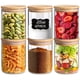 thumbnail image 1 of Juego de tarros de vidrio para almacenamiento de alimentos ComSaf 750 ml (25 oz) x 6 con tapas, 1 of 9