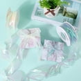 thumbnail image 4 of 2 Rolls 19.68 Yards Sparkle Organza Lace Ribbon Sheer Glitter Ruffled Fabric Iridescent Tulle Border Decorative Ribbons Bulk for Sewing Making Gift Wrapping Wreath Bouquets Diy Crafts Supply DIY, 4 of 5