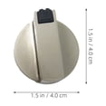 thumbnail image 2 of SOPOTUTU 6Pcs Gas Range Stove Control Knobs Silver Zinc Alloy Replacement for Cookers, 2 of 8
