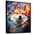 thumbnail image 2 of Designart "Pop Art Spirit Of Shiba Inu II" Animals Dog Floater Framed Canvas Wall Art, 2 of 5