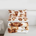 thumbnail image 5 of Erosebridal Kawaii Highland Cattle Twin Comforter Sets,Brown Farm Animals Bedding Set For Adult, Reversible 2pcs, 5 of 7