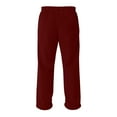 thumbnail image 5 of Domuza Plush Warm Pajama Pants for Men Fluffy Soft Fleece Loose Fit Elastic Waist Pj Pants Fall Winter Solid Color Wide Leg Lounge Sleep Pants Wine L, 5 of 6