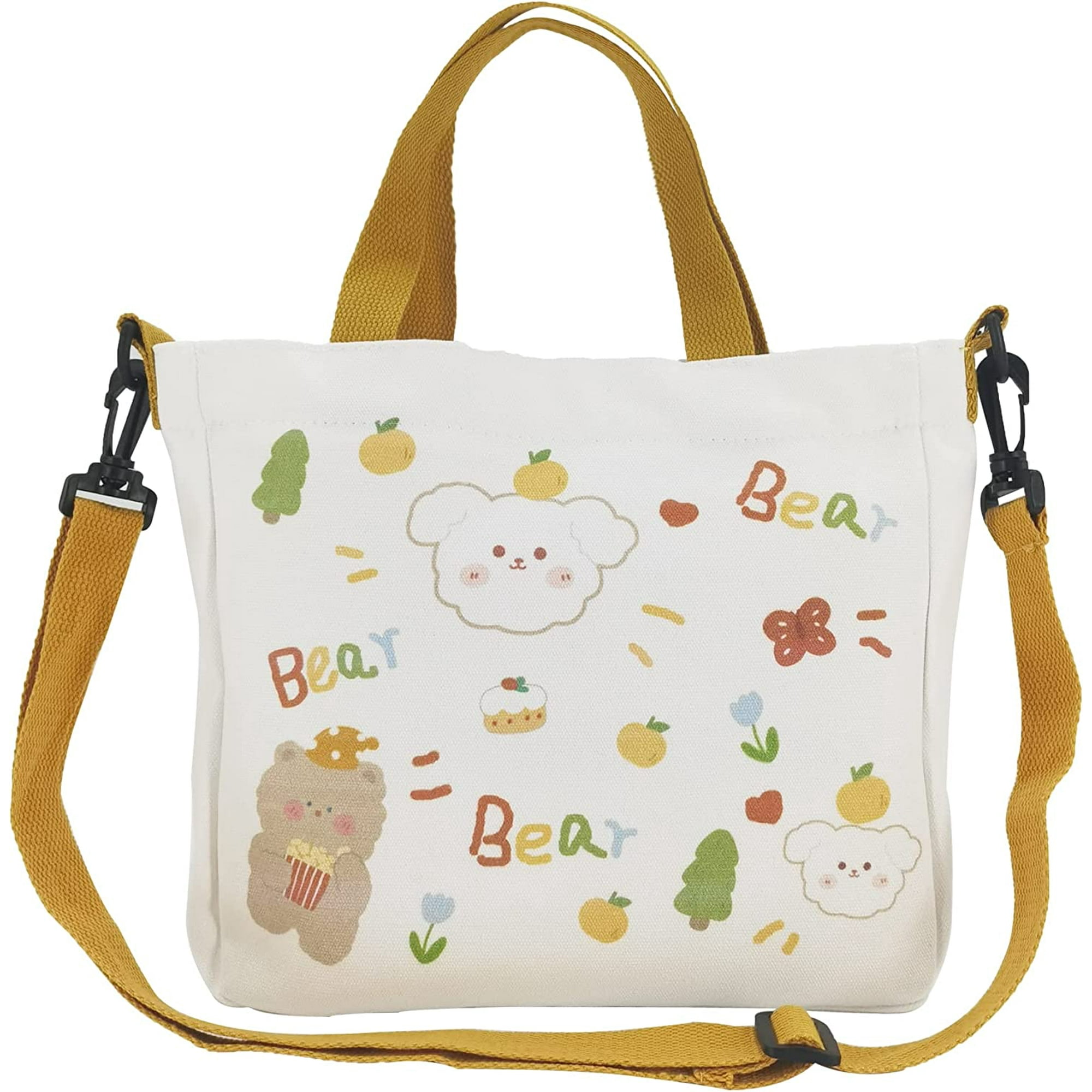 Mini tote bags canvas sale