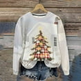 thumbnail image 2 of Women's Christmas Sweatshirts Merry Fleece Xmas Crewneck Sweaters Fashion Christmas Printed Long Sleeve Blouses Casual Loose Shirts Xmas Holiday Pullover Tops, 2 of 9