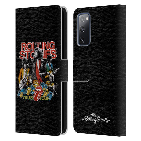 Head Case Designs Officially Licensed The Rolling Stones Key Art 78 Us Tour Vintage Leather Book Wallet Case Cover Compatible with Samsung Galaxy S20 FE / 5G
