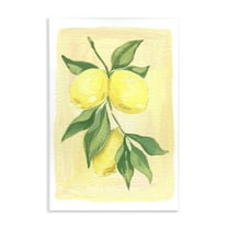 Stupell Industries Hanging Lemons Country Charm Food & Beverage Painting Unframed Art Print Wall Art, 10 x 15