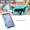 thumbnail image 2 of Galaxy Tab A 8.4" 2020 Case T307 T307U, Allytech Heavy Duty Protection Multi Angle Viewing Stand Shockproof Kids Friendly Rugged Back Cover Case for Samsung Galaxy Tab A 8.4 2020, Aqua/Black, 2 of 4