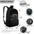 thumbnail image 3 of Jeiento Pug 4Pcs Boys Backpack with Lunch Box Set 5-7 7-10 10-12 Kids School Bag Elementary Middle School Bookbag Lunch Bag Pencil Case Water Bottle Holder Black Back Pack Purse Satchel, 3 of 7