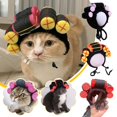 thumbnail image 4 of Ruifaya Divertido sombrero rizado para mascotas, adecuado para gatos y perros, ajustable para Halloween, 4 of 6