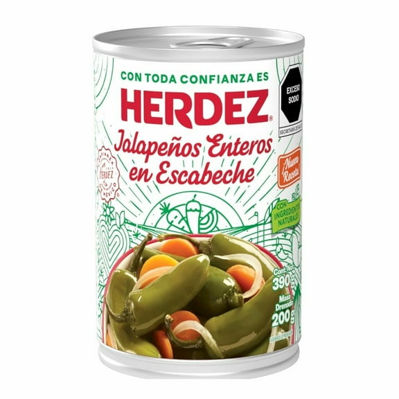 Chiles Jalapeños Herdez Enteros en Escabeche 390 g