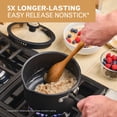 thumbnail image 4 of Farberware TrueCook Nonstick 3qt Straining Saucepan with Lid, Dishwasher Safe, Black, 4 of 15