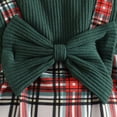 thumbnail image 5 of mgoYE Newborn Infant Baby Girl Clothes Fall Winter Long Sleeve Bubble Romper Plaid Bow One Piece Jumpsuit Cute Outfits, 5 of 9