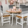 thumbnail image 3 of Black Grey Striped Chair Back Covers, Removable Chair Covers for Dining Chairs Set of 6, Washable Chairs Slipcovers Back Seat Protector for Wedding Party 19"x20", 3 of 9