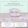 thumbnail image 4 of Feather and Stitch New York 4-Piece 300 Thread Count Victorian Floral 100% Cotton Percale Sheet Set, King, 4 of 4
