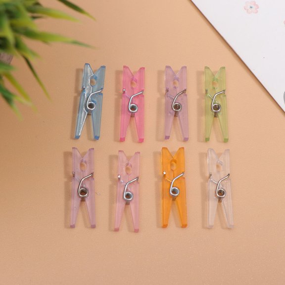 Raindrops Mini Plastic Clips 2.5cm Assorted Colors, Lightweight Multipurpose Small Clips for Home Organization and Everyday Use