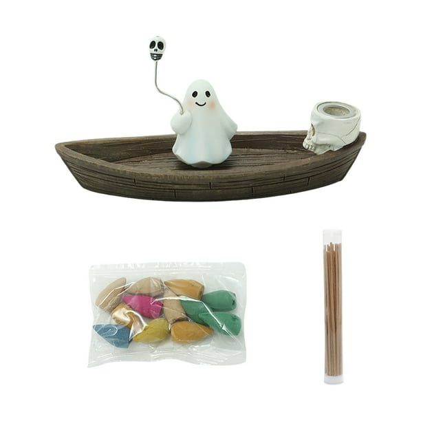 Estatuilla De Escritorio Adorno Decorativo De Resina Figurita Decorativa Halloween Hogar Quemador De Incienso De Reflujo Para Exhibición En Interiores