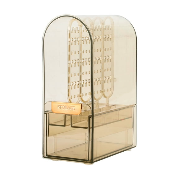 Unique Bargains Makeup Organizer Dust-proof for Vanity Holder Skincare Organizers Cosmetic Display Cases Cream Brown