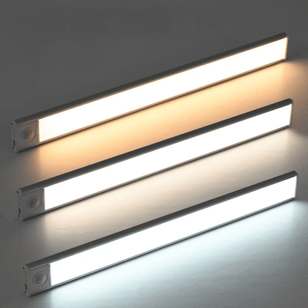 

1 pcs USB Motion Sensing Night Light LED Three in One for Kitchen Cabinet Bedroom Wardrobe Indoor Lighting (30cm Silver)