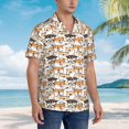 thumbnail image 2 of KLL Men's Hawaiian Shirt Short Sleeve Button Down Beach Shirts-Shiba Inu Dog, 2 of 5