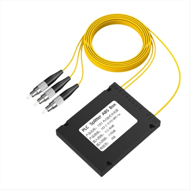 Divisor de Fibra Óptica FC/UPC, Divisor PLC, Caja ABS, Divisor de Fibra Óptica, Divisor de Fibra Óptica, 1/2