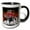 Black/White, variant on 3drose, Street Rod Popping Wheelies and Jumping Through Flames, 11oz Two-tone Yellow Mug