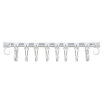 CASAFUN Kitchen Utensil Hanger,Hanging Pot Rack Hanger with Hooks, Hanging Pot Rack Hanger, Adhesive Coat Hook Rail, Kitchen Utensils Hanging Rack