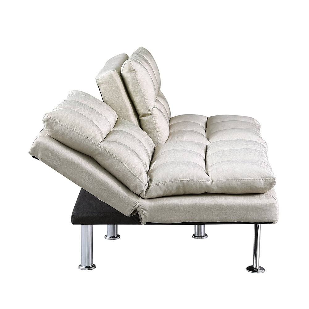 Kepooman Modern Futon Couch Convertible Loveseat Sleeper for Living Room, Twin Size, Beige Kepooman Modern Futon Couch Convertible Loveseat Sleeper for Living Room, Twin Size, Beige