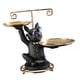 thumbnail image 3 of Estatua con bandeja Organizador de escritorio Porta llaves artesanal Escultura de perro Figura con Negro, 3 of 9