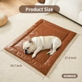 thumbnail image 2 of Dog   ed for Crate Puppy   eds PU Leather Crate Pad Mat for Medium Dogs Waterproof Anti-Slip Polyester Fi  erfill 27.5×35.4×1inch   rown, 2 of 9