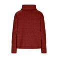 thumbnail image 5 of biudgviw Sweater for Women High Neck Oversized Pullover Tops Long Sleeve Thermal Knit Winter Blouses Fall Clothes, 5 of 7