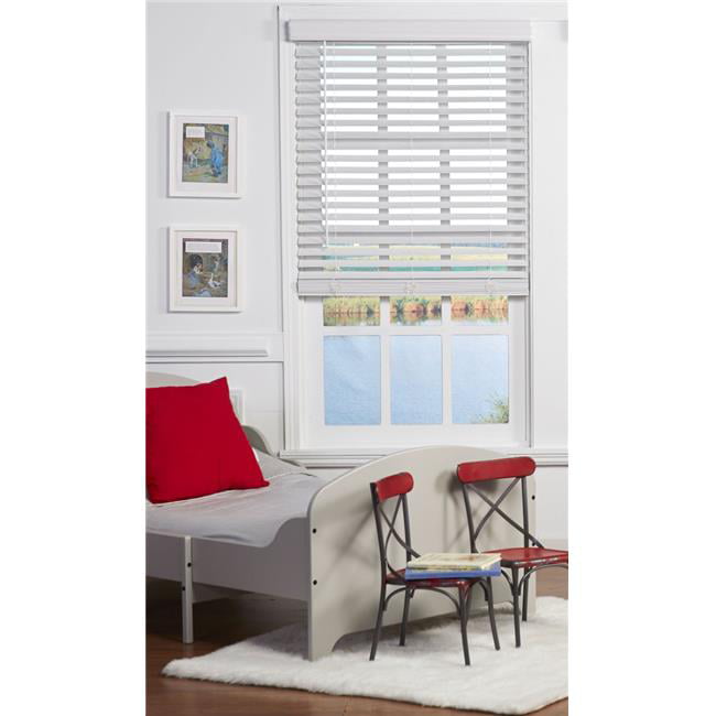 White 47" x 64" Better Homes & Gardens 2" Faux Wood Cordless Window Blinds 