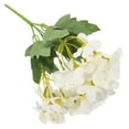 thumbnail image 3 of WASHWEPE 1 Bunch Artificial Flower Begonia White Plastic Silk Faux Flowers for Party, 3 of 8