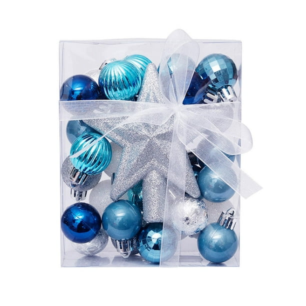 Christmas Ball Ornaments, Hanging Balls Decorative Baubles Pendants, Tree Top Star For Anniversary Engagement DIY Decoration Wedding Argenta perfecl bolas colgantes