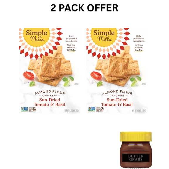 Simple Mills Crackers, Sun-Dried Tomato & Basil, Almond Flour (4.25 oz)