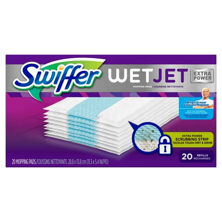 Swiffer WetJet Hardwood Floor Spray Mop Pad Refill Extra Power 20 Count