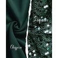 thumbnail image 4 of Vestido Pinup Fashion verde con lentejuelas y gasa, cuello en V, talla grande, 4 of 8