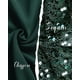 thumbnail image 4 of Vestido Pinup Fashion verde con lentejuelas y gasa, cuello en V, talla grande, 4 of 8