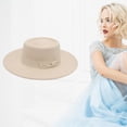 thumbnail image 3 of US Women Ladies Elegant Bow Fedora Wide Brim Felt Panama Retro Church Derby Top, 3 of 12