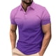 thumbnail image 1 of Camisetas de Manga Corta de los Hombres Casual Gradiente Solapa Botón Arriba Camiseta, Top Ligero para el Hogar, Uso Diario Y Cómodo, 1 of 5