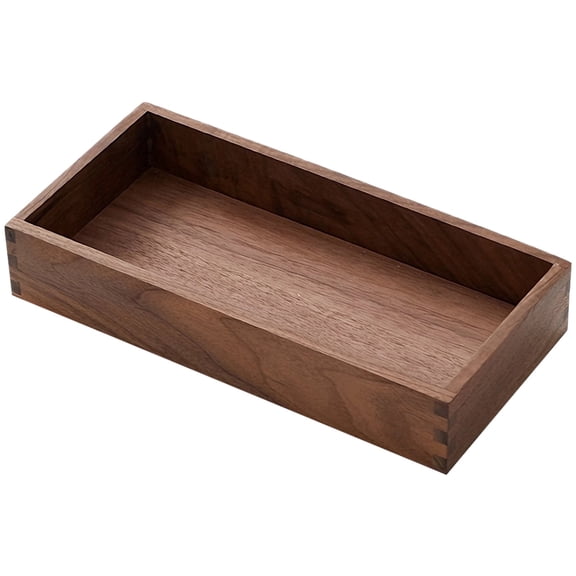 Walnut Wood Tray, Excellent Solid Wood Entryway Tabletop Organizer, Handmade Keys, Jewelry, Cosmetics, Pen Tray for Desk Wood & Office Organization