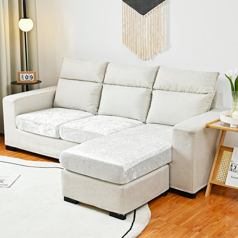 DONGPAI Velvet Couch Cushion Covers L Shaped Sectional Sofa