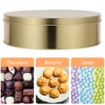 thumbnail image 3 of LEXSOMEO 4-Pack Round Cookie Tins with Lids, Holiday Biscuit Storage Containers for Cookies, Candies, Snacks, Metal Tin in, 3 of 5