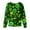 Green, variant on yuCgh Women's St. Patrick's Day Printed Long Sleeve Stand Collar Work Top, Single Breasted Nursing Jacket, Casual Uniform,Army Green L