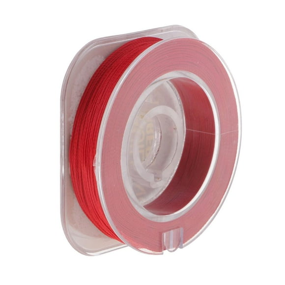 Envoltura de Guía de Caña Hilo de Pescar perfecl Algodón Fuerte 50m rojo