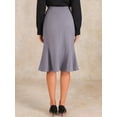 thumbnail image 3 of DARING DIVA Women's Ruffle Hem Pencil Skirt High Waist Midi Skirts XL Light Purple, 3 of 6