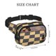 thumbnail image 4 of Fotbe Chess Board With Pawns Cangurera Cuadrada con Estampado de Doble Capa, Bolsa de Cintura Ajustable Mini para Hombres y Mujeres, 4 of 9