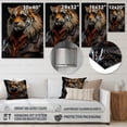 thumbnail image 4 of Designart "Fashionable Tiger II" Animals Tiger Metal Art Living Room, 4 of 5