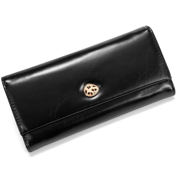 Punplita Women Wallet Leopard Snap Button Wallets for Women